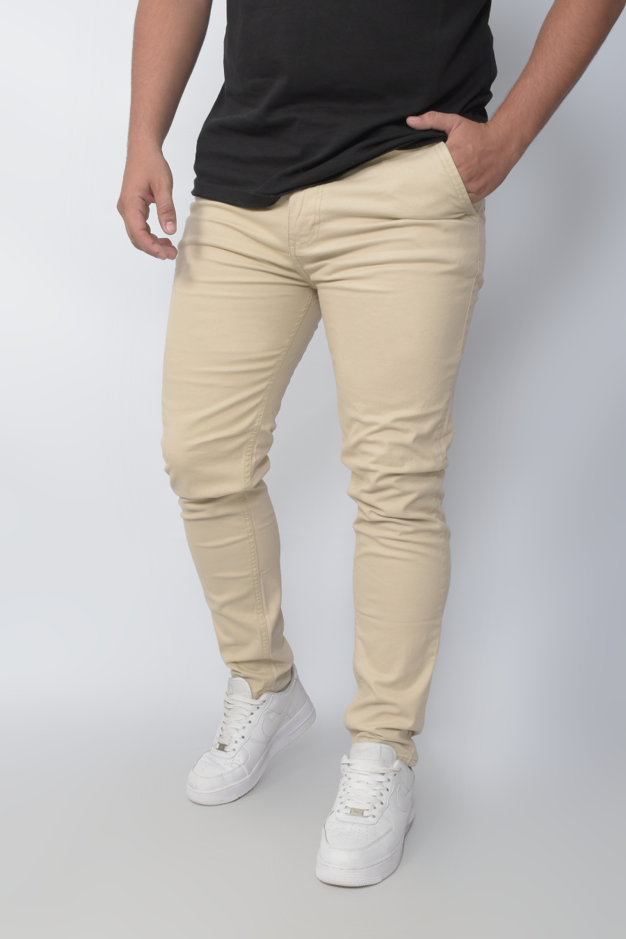 JEAN DRILL BEIGE CLASICO REF 7194-B