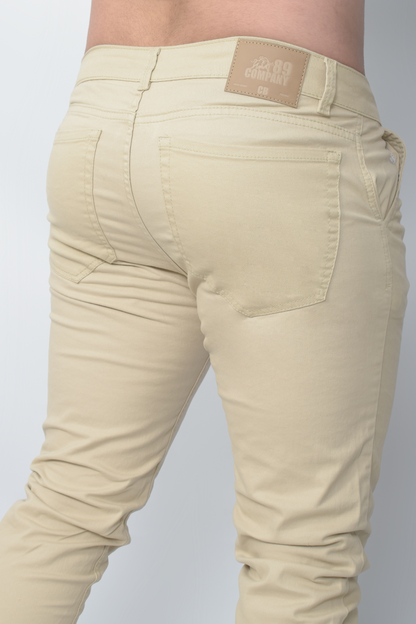 JEAN DRILL BEIGE CLASICO REF 7194-B